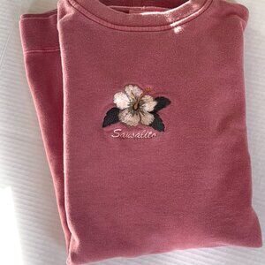 CRAZY SHIRTS HIBISCUS DYED FLOWER SWEATSHIRT